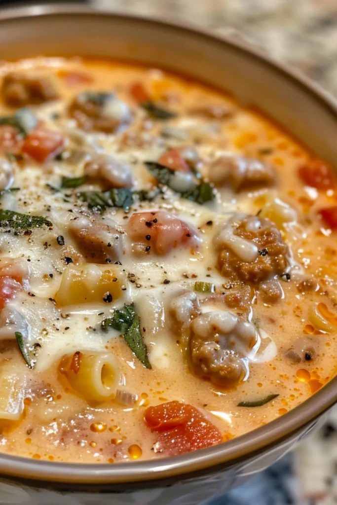 Creamy Parmesan Italian Sausage Ditalini Soup Recipe 2 Creamy Parmesan Italian Sausage Ditalini Soup Recipe