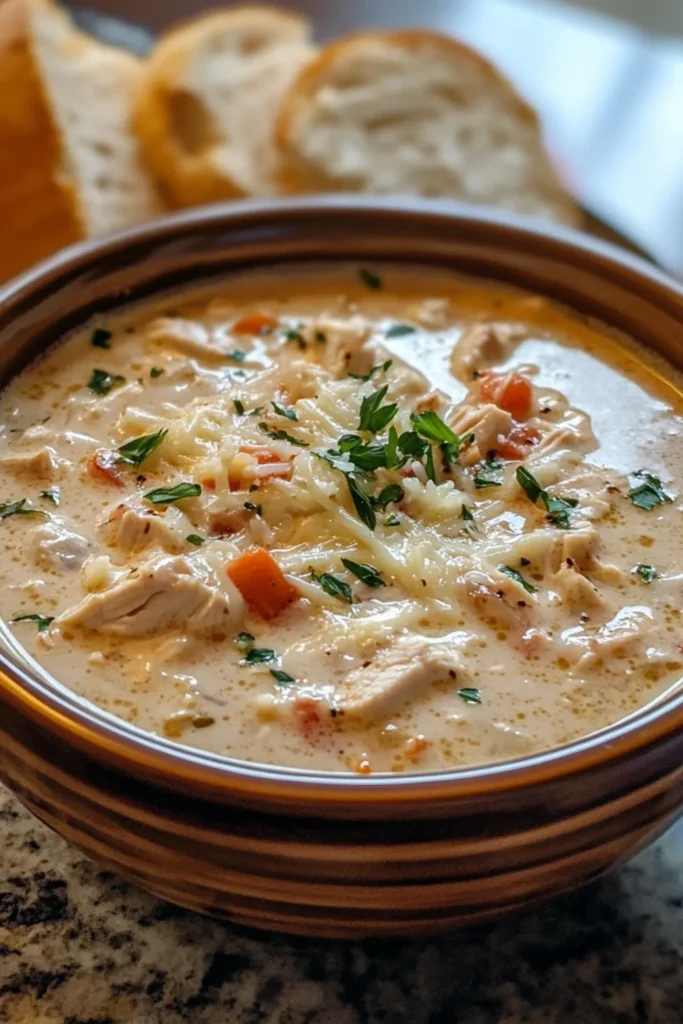 Crock Pot Creamy Chicken Parmesan Soup Recipe 1 Crock Pot Creamy Chicken Parmesan Soup Recipe