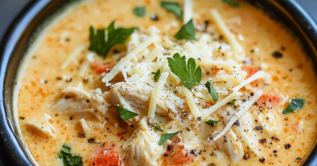 Crock Pot Creamy Chicken Parmesan Soup Recipe