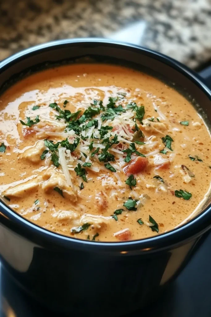 Crock Pot Creamy Chicken Parmesan Soup Recipe 2 Crock Pot Creamy Chicken Parmesan Soup Recipe