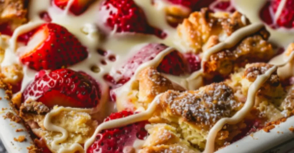 Strawberry Cheesecake Dump Cake