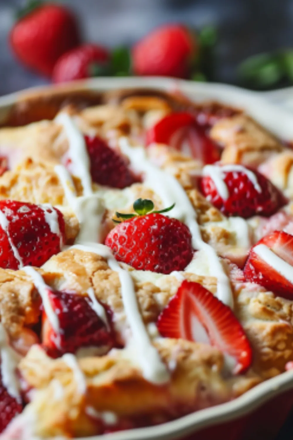 Strawberry Cheesecake Dump Cake 1 Strawberry Cheesecake Dump Cake
